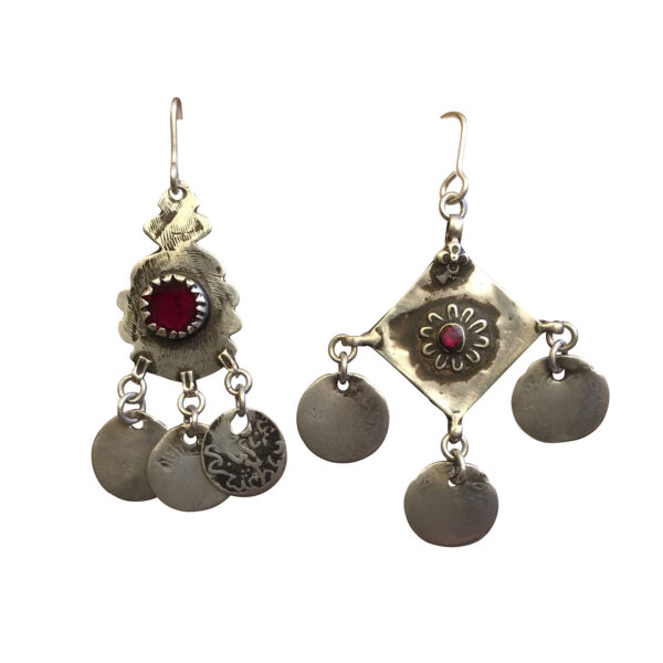 SilverAndGlassEccentricEarrings