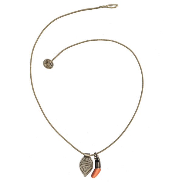 CoralAmuletAndSilverCharm