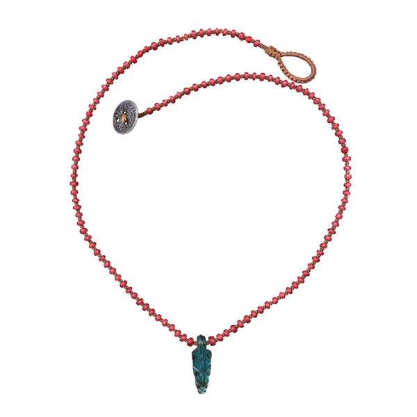 WhiteHeartBeadsAndBlueGlassDagger